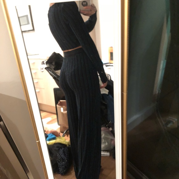 Forever21 striped metallic set crop top small NWT - Picture 8 of 8